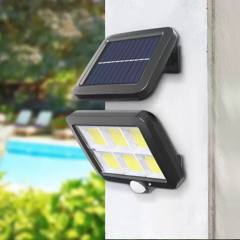 120 Cob Led Solar Panelli 3 Modlu Duvar Lambası Uzaktan Kumandalı MZ-302K - görsel 2